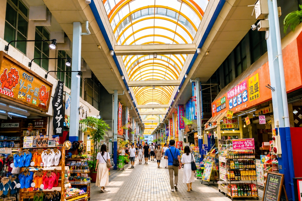 Shopping in downtown Ishigaki
